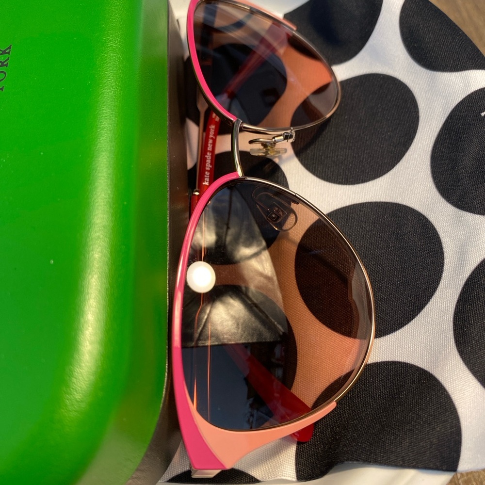 kate spade Pink and Gold Cat-Eye Sunglasses - Picture 2 of 7